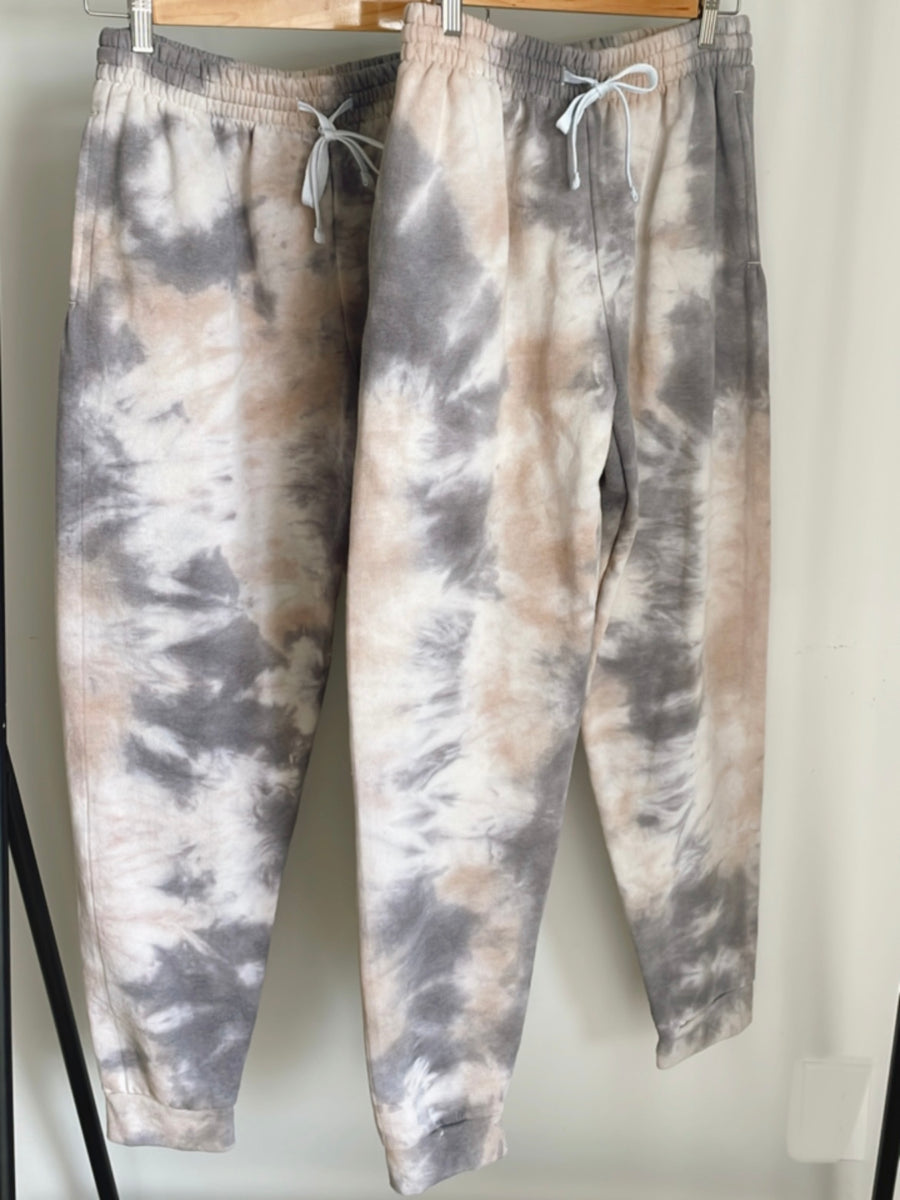 Bleach Tie Dye Sweatpants, Joggers Size Medium 