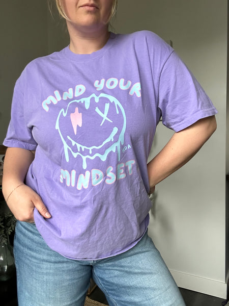 Mindset Purple Smiley Tee